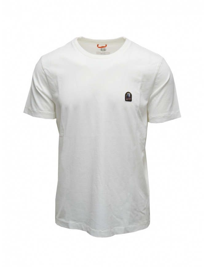 Parajumpers Patch t-shirt bianca con toppa logo frontale PMTSBT02 PATCH OFF-WHITE t shirt uomo online shopping