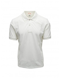 Mens t shirts online: Parajumpers Basic polo shirt in milk white