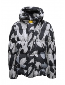 Parajumpers Cloud PR grey and avio blue butterfly print down jacket online