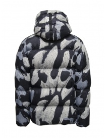 Parajumpers Cloud PR grey and avio blue butterfly print down jacket price