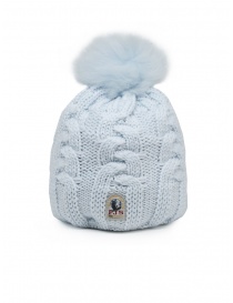 Cappelli online: Parajumpers berretto di lana con pompon azzurro baby