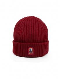 Parajumpers Rib Hat berretto a coste in lana rosso online