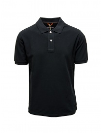 Mens t shirts online: Parajumpers short sleeve basic polo shirt in black