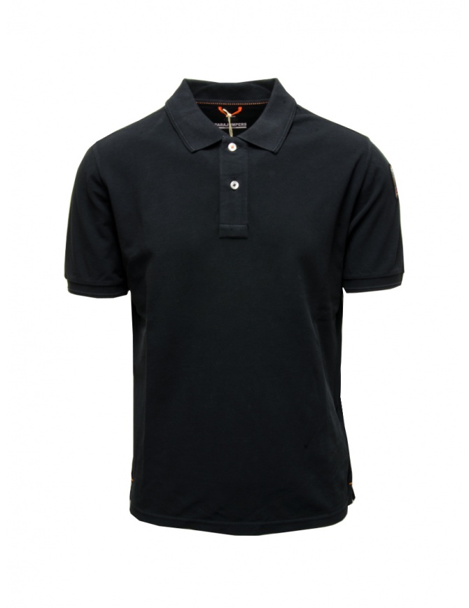 Parajumpers short sleeve basic polo shirt in black PMPOPO01 BASIC BLACK Parajumpers short sleeve basic polo shirt in black PMPOPO01 BASIC BLACK mens t shirts online shopping