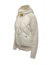 Parajumpers Phat white down jacket with Aran wool sleeves shop online womens jackets
