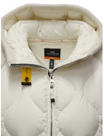 Parajumpers Phat white down jacket with Aran wool sleeves womens jackets buy online