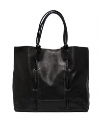 Il Bisonte black leather tote bag with knotted handles price