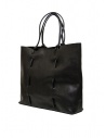 Il Bisonte black leather tote bag with knotted handles shop online bags