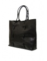 Il Bisonte borsa tote in pelle nera manici annodatishop online borse