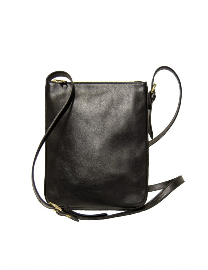 Il Bisonte piccola borsa rettangolare in pelle nera BCR344 BK159B NERO borse online shopping