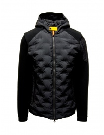 Parajumpers Benjy black down jacket with piqué sleeves PMHYJP03 BENJY BLACK order online