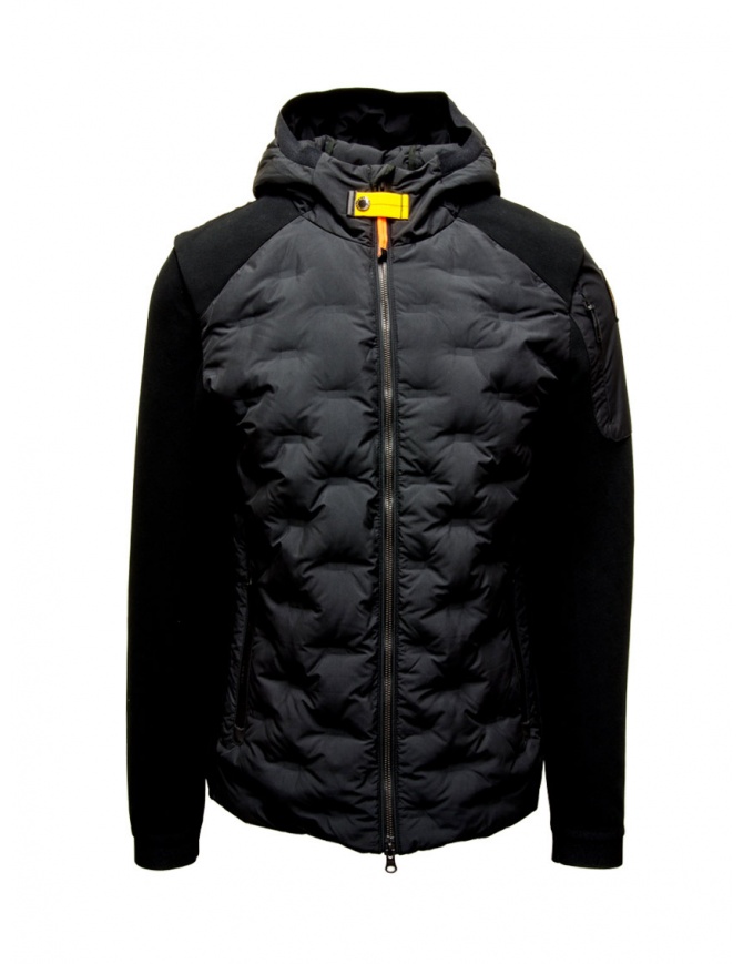 Parajumpers Benjy black down jacket with piqué sleeves PMHYJP03 BENJY BLACK