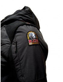 Parajumpers Benjy black down jacket with piqué sleeves mens jackets buy online
