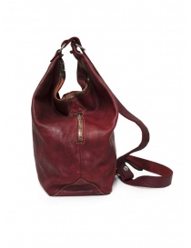 Guidi BK2 borsa secchiello a tracolla in pelle di cavallo rossa BK2 SOFT HORSE FG 1006T