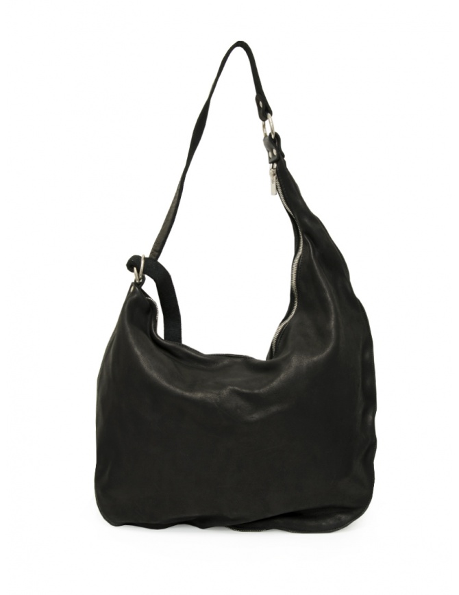 Guidi SZ01 asymmetric bag in black leather SZ01 SOFT HORSE FG BLKT bags online shopping