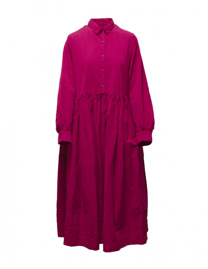 Casey Casey Ethal maxi chemisier dress in raspberry-colored cotton 21FR451 RASPBERRY CASEY VIDALENC womens dresses online shopping
