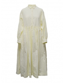 Casey Casey Ethal maxi abito chimisier in cotone bianco crema online