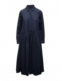 Womens dresses online: Casey Casey Ethal maxi shirt-dress in blue cotton