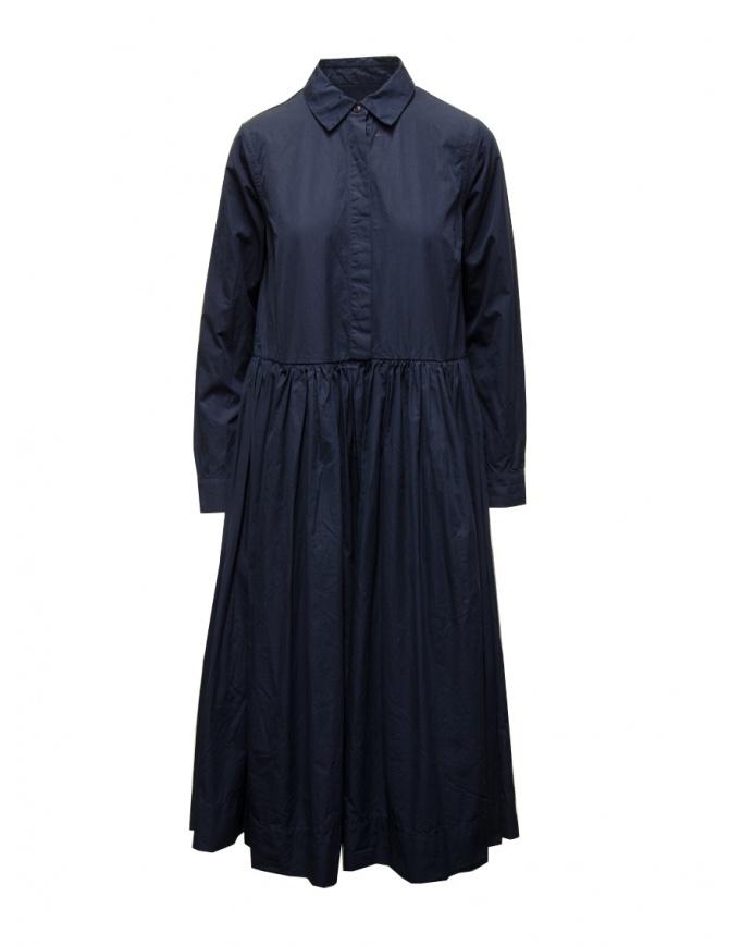 Casey Casey Ethal maxi shirt-dress in blue cotton STF0004 NAVY womens dresses online shopping