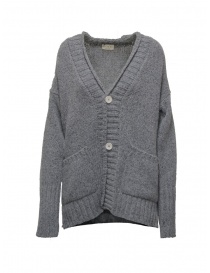 Cardigan donna online: Ma'ry'ya cardigan oversize grigio in lana
