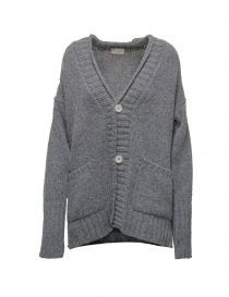 Womens cardigans online: Ma'ry'ya oversized grey wool cardigan