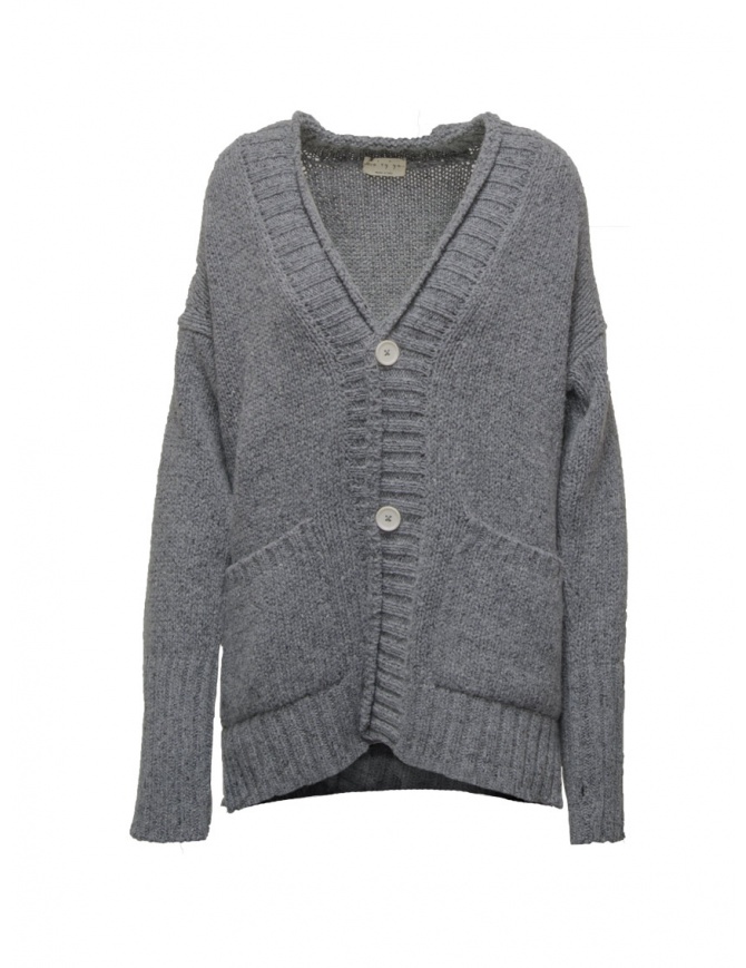 Ma'ry'ya oversized grey wool cardigan YLK031 G2GREY womens cardigans online shopping