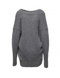 Ma'ry'ya cardigan oversize grigio in lana acquista online