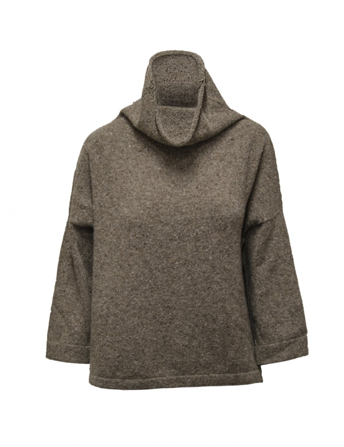 Ma'ry'ya boxy sweater in taupe wool YLK038 G3TAUPE women s knitwear online shopping
