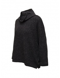 Ma'ry'ya boxy sweater in salt and pepper black wool price