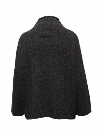 Ma'ry'ya boxy sweater in salt and pepper black wool