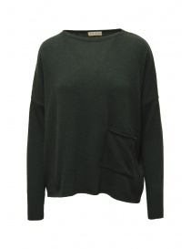 Ma'ry'ya pullover in lana merino e cashmere verde scuro YLK061 B12GREEN order online