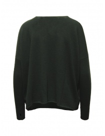 Ma'ry'ya pullover in dark green merino wool and cashmere