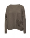 Ma'ry'ya taupe wool pullover with front pocket buy online YLK061 B3TAUPE