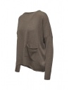 Ma'ry'ya taupe wool pullover with front pocket shop online women s knitwear