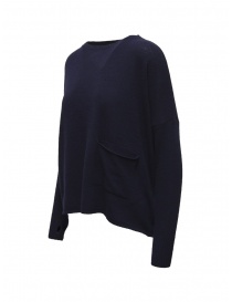 Ma'ry'ya maglia in lana blu con tasca acquista online
