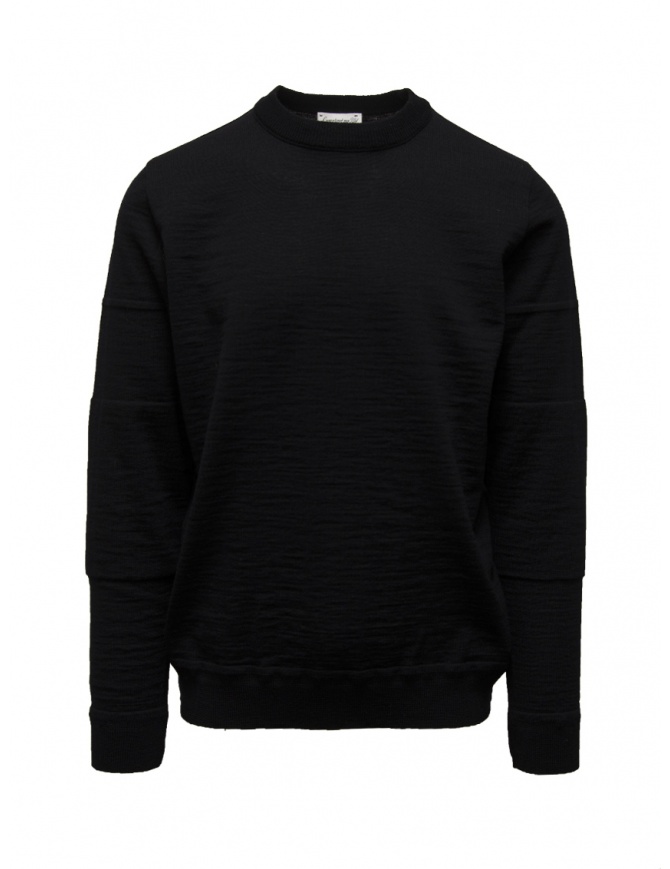 S.N.S Herning black wool sweater 477-00R BLACK VOID U0000 men s knitwear online shopping