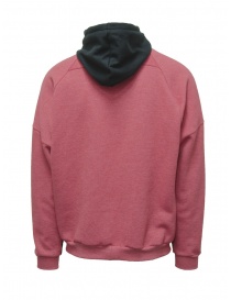 QBISM red and black color block hoodie price