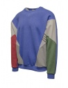 QBISM cornflower blue red green color block sweatshirt shop online men s knitwear