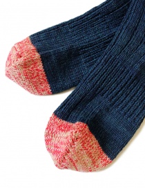 Kapital blue socks with smiley heels and red toes price