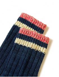 Kapital calzini blu con smile sui talloni e punte rosse calzini acquista online