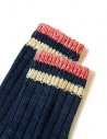 Kapital blue socks with smiley heels and red toes EK-1364 NAVY buy online