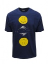 Kapital indigo blue t-shirt with smile and Mount Fuji print buy online EK-1380 IDG