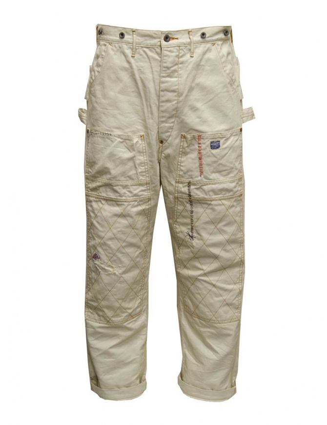 Kapital pantaloni multitasche bianchi K2304LP144 NAT pantaloni uomo online shopping