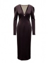 FETICO long brown dress with V-neckline buy online FTC234-0807 DARK BROWN