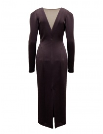 FETICO long brown dress with V-neckline buy online