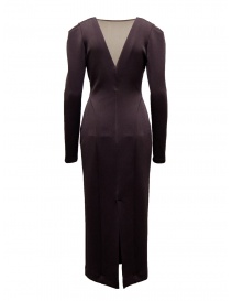 FETICO long brown dress with V-neckline