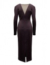 FETICO long brown dress with V-neckline shop online womens dresses