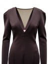 FETICO abito lungo marrone con scollatura a V FTC234-0807 DARK BROWN acquista online