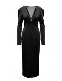 FETICO long black dress with V-neckline FTC234-0807 BLACK
