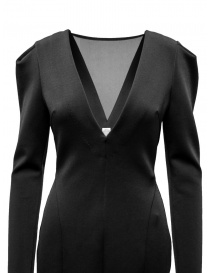 FETICO long black dress with V-neckline